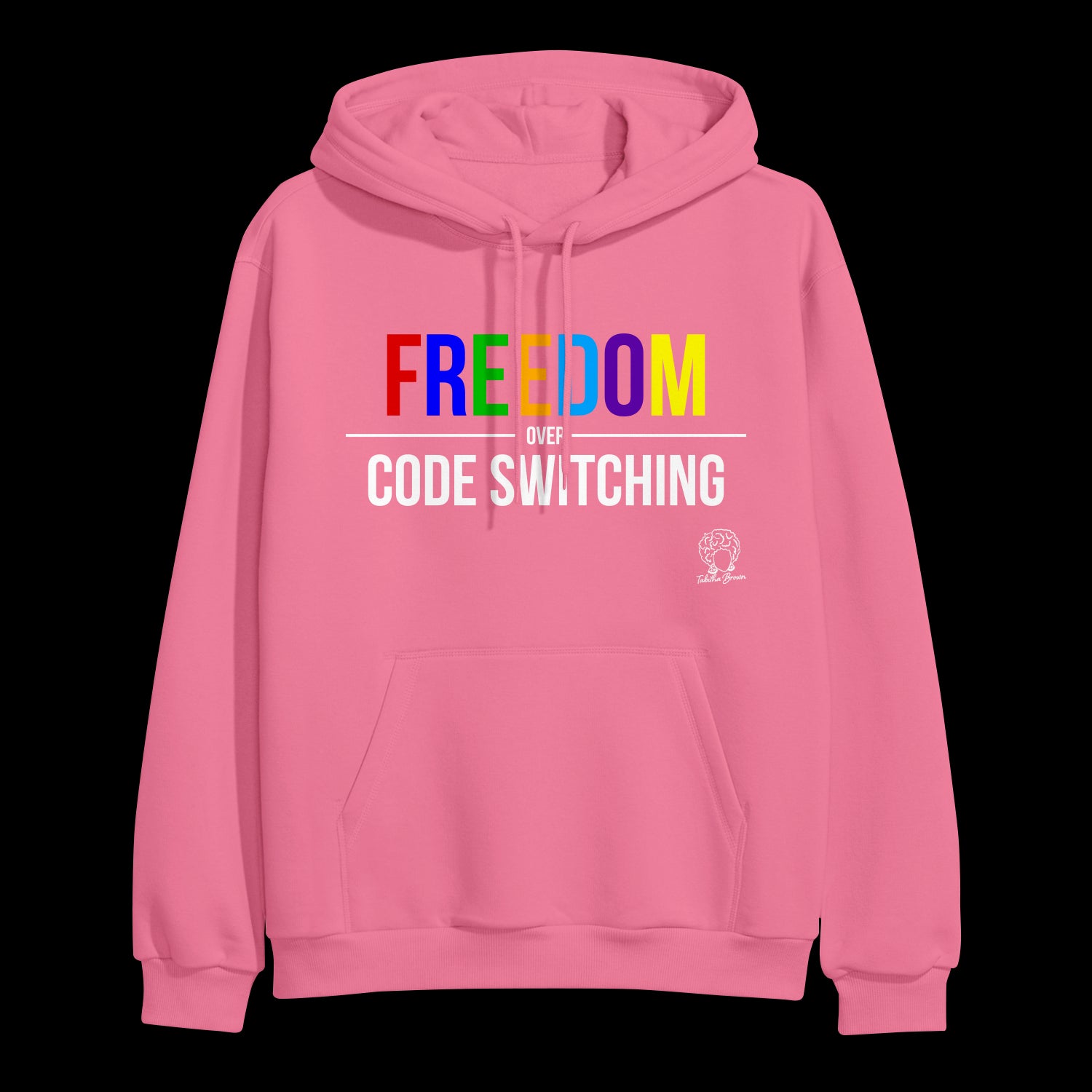 Freedom Over Code Switching Safety Pink Hoodie
